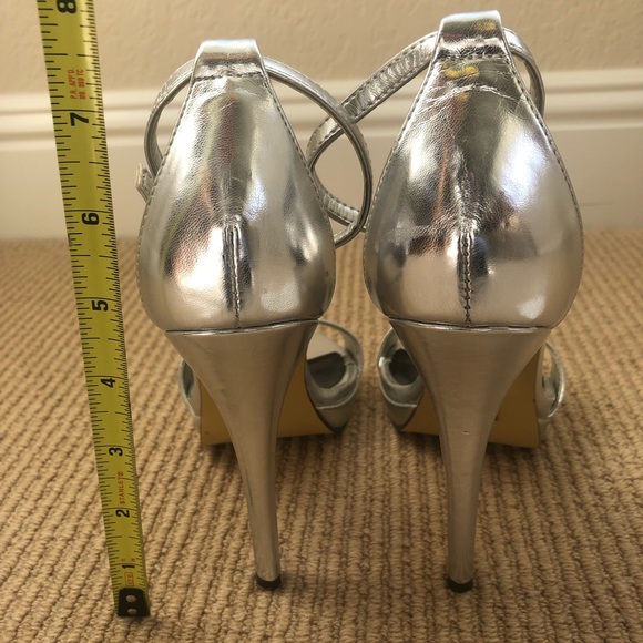 Michael Antonio Silver High Heels - Picture 6 of 10